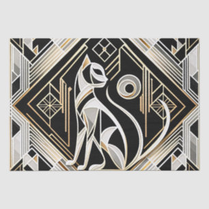 Dekoratives abstraktes schwarzes Katzen-Tissue-Pap Seidenpapier