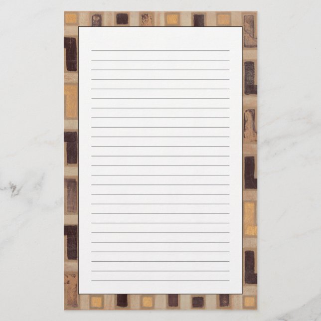 Dekoratives Afrikaner Mudcloth Muster Briefpapier (Vorderseite)