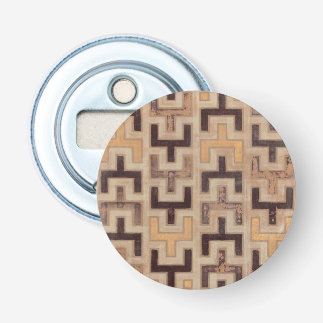 Dekoratives afrikanisches Mudcloth-Muster Flaschenöffner (Vorderseite)