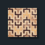 Dekoratives afrikanisches Mudcloth-Muster Leinwanddruck<br><div class="desc">Dekoratives afrikanisches Schlammtuchmuster von Norman Wyatt Jr. mit geometrischen Formen,  die scheinbar zusammenpassen. Fans von Tetris oder geometrischen Formen sollten diesen Kauf heute tätigen!</div>