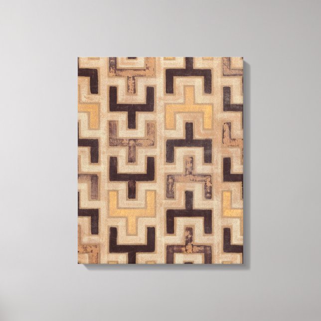 Dekoratives afrikanisches Mudcloth-Muster Leinwanddruck (Vorderseite)