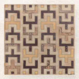 Dekoratives afrikanisches Mundtuch-Muster Glasuntersetzer