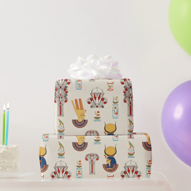 Dekoratives ägyptisches nahtloses Muster Geschenkpapier (Partygeschenke)