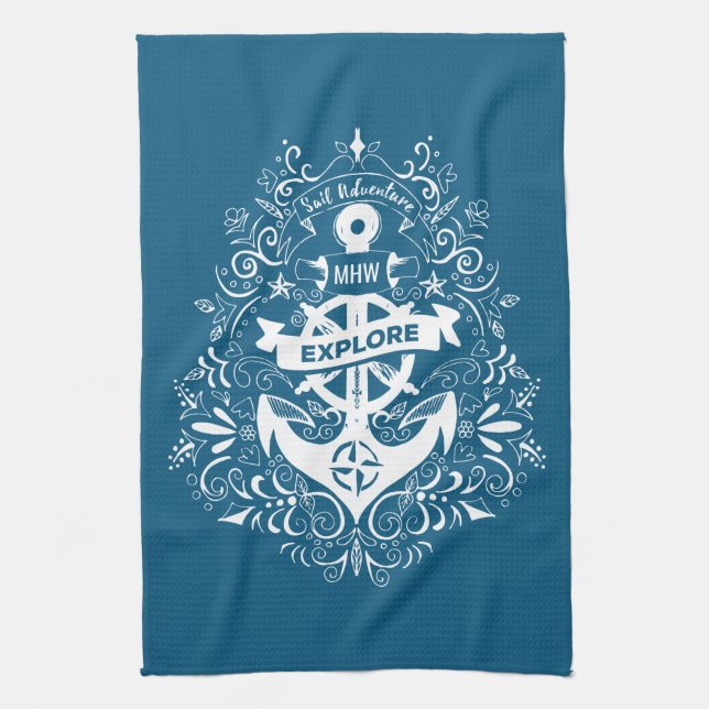 Dekoratives Ankerhandtuch, maßgeschneidert Handtuch (Vertikal)