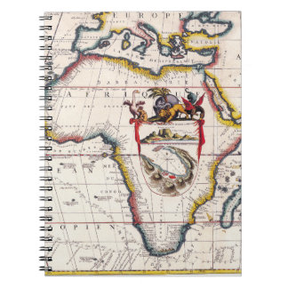 Dekoratives Antique Africa Map Notebook Notizblock