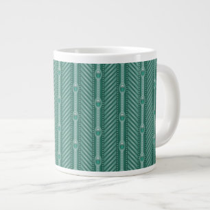 Dekoratives aquamarines Muster Jumbo-Tasse