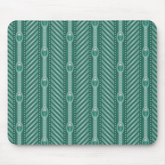 Dekoratives aquamarines Muster Mousepad (Vorne)