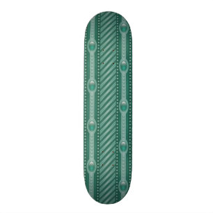 Dekoratives aquamarines Muster Skateboard