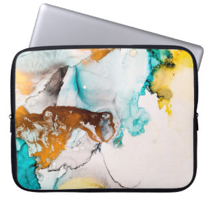 Dekoratives Bild. Dekorative Farbe. Alkoholtinte Laptopschutzhülle