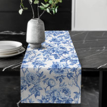 Dekoratives blaues französisches Toile-Rosen-Blume