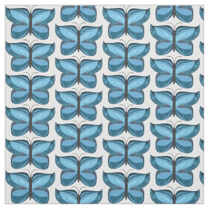Dekoratives Blauschmetterlingsmuster Stoff