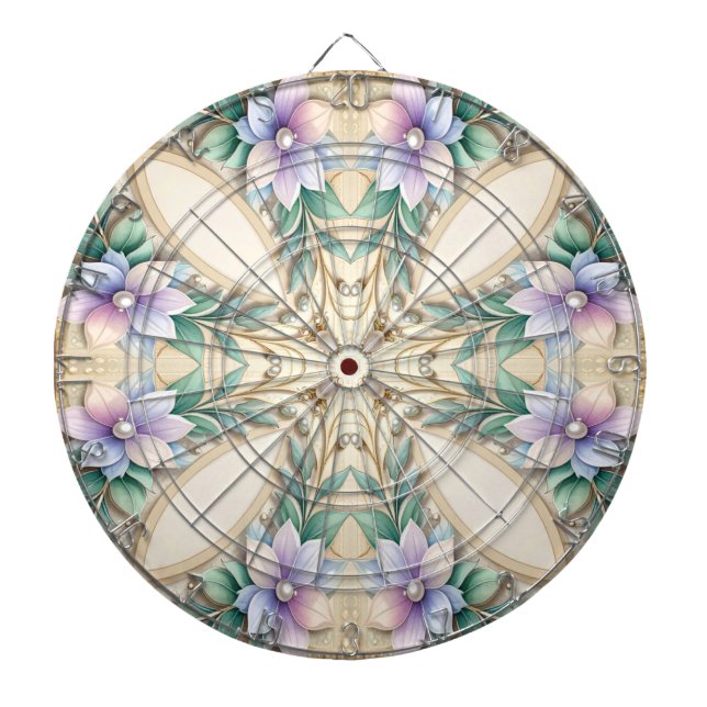 Dekoratives Blumen Dartboard Dartscheibe (vorne)