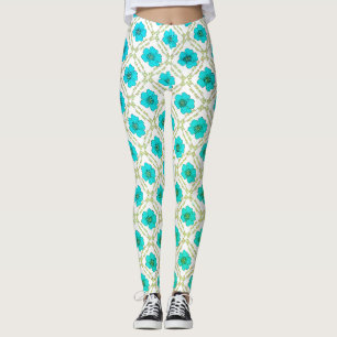 dekoratives Blumendesign Leggings