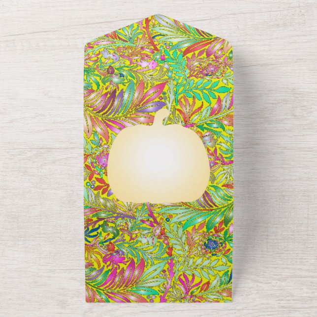 dekoratives Blumenmuster All In One Einladung (Außenbereich)