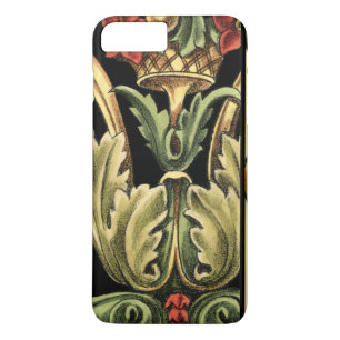 Dekoratives Blumenmuster mit schwarzen Grenzen Case-Mate iPhone Hülle