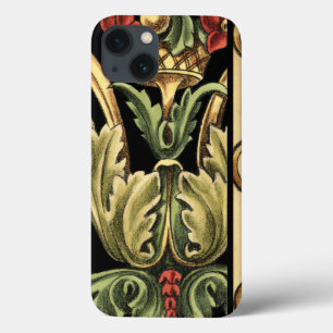 Dekoratives Blumenmuster mit schwarzen Grenzen Case-Mate iPhone Hülle