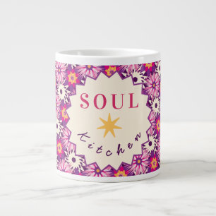 Dekoratives Blumenmuster Pink Lila Astra Modern Jumbo-Tasse