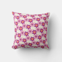 Dekoratives Blumenmuster Rosa Lila Astra Modern