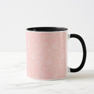 Dekoratives Blumenmuster Tasse