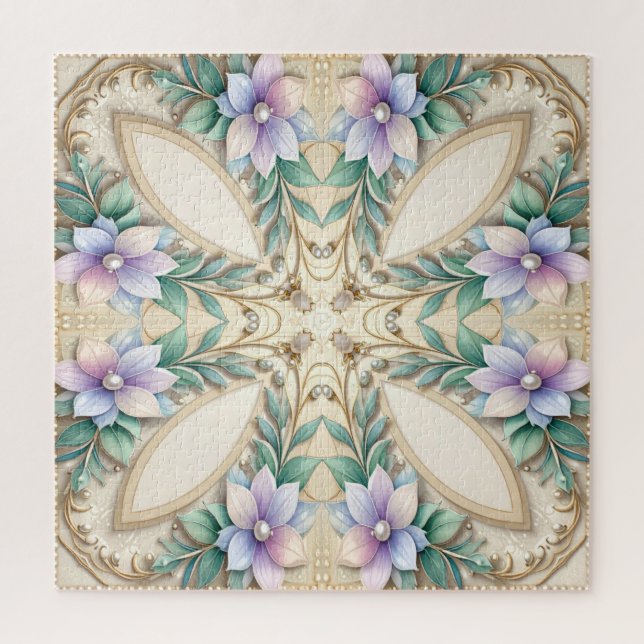 Dekoratives Blumenpuzzle Puzzle (Vertikal)