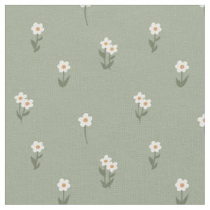 Dekoratives Boho-Ditsy-Blumen-Cottagecore-Grün Stoff