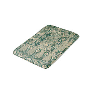 Dekoratives botanisches Jugendstil-Muster Badematte