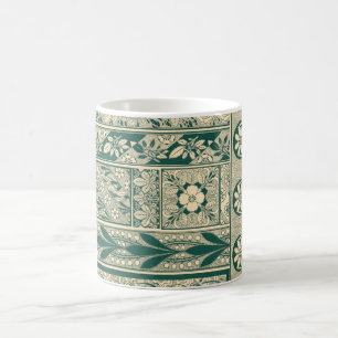 Dekoratives botanisches Jugendstil-Muster Kaffeetasse