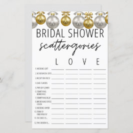 Dekoratives Brautparty Scattergories Game