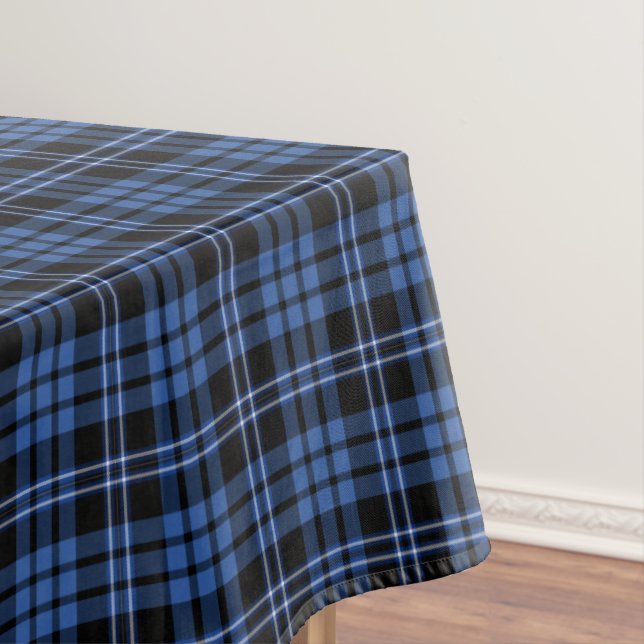 Dekoratives Classic Blue Tartan Kariertes Muster Tischdecke (Beispiel)