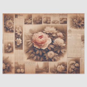 Dekoratives Decoupage-Papier im Vintage-Landhausst Seidenpapier