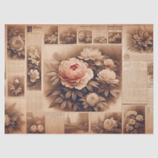 Dekoratives Decoupage-Papier im Vintage-Landhausst Seidenpapier