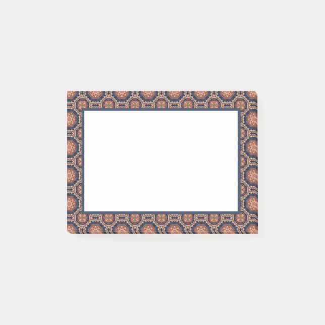 Dekoratives Design von Blume und Sternen Post-it Klebezettel (Vorderseite)