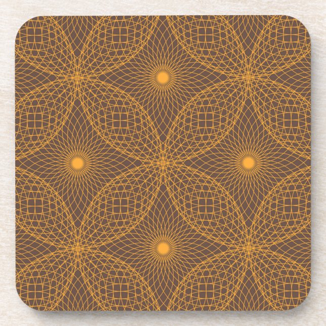 Dekoratives, elegantes, abstraktes Mandala-Muster Getränkeuntersetzer (Vorderseite)
