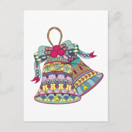 Dekoratives Element der Weihnachtsglocken Feiertagspostkarte