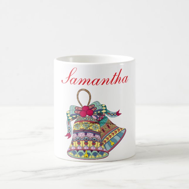 Dekoratives Element der Weihnachtsglocken Kaffeetasse (Mittel)