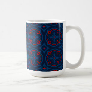 Dekoratives Fliesenmuster mit Blumenmotiv Kaffeetasse