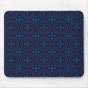 Dekoratives Fliesenmuster mit Blumenmotiv Mousepad