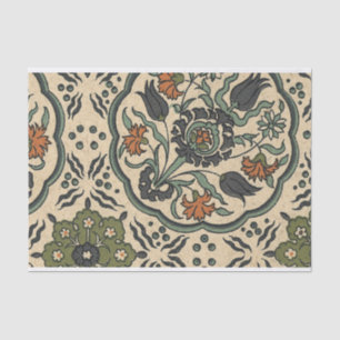 Dekoratives florales persisches Fliesendesign Seidenpapier
