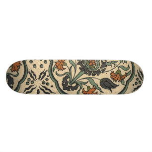 Dekoratives florales persisches Fliesendesign Skateboard