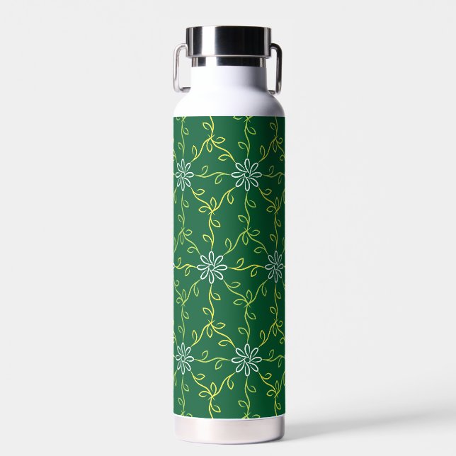 Dekoratives, floratives, nahtloses Muster Trinkflasche (Vorne)