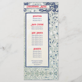 Dekoratives Foliage Weihnachtsfest Menükarte