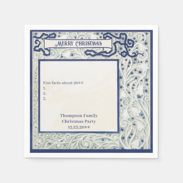 Dekoratives Foliage Weihnachtsfest Serviette (Vorderseite)