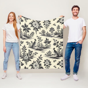 Dekoratives französisches Toile-Muster Fleecedecke
