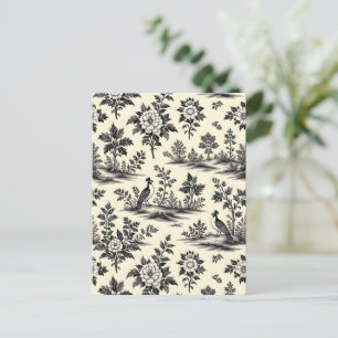 Dekoratives französisches Toile-Muster Postkarte