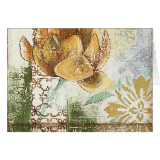 Dekoratives Fresco-Design mit Globe-Blume (Vorderseite (Horizontal))