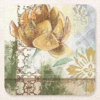 Dekoratives Fresco-Design mit Globe-Blume