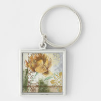 Dekoratives Fresco-Design mit Globe-Blume