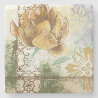 Dekoratives Fresco-Design mit Globe-Blume