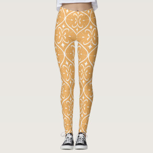 Dekoratives geblüht nahtloses Muster, orientalisch Leggings