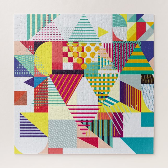 Dekoratives geometrisches, abstrakt nahtloses Must Puzzle (Vertikal)